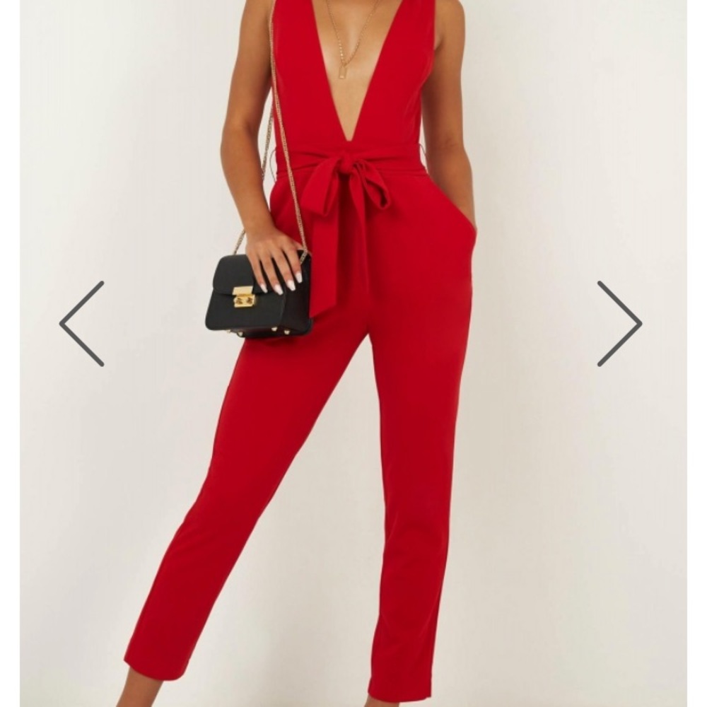 Leave No Trace Jumpsuit in Red